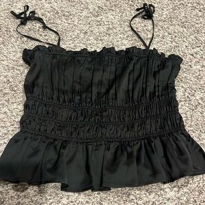 Black tie string tank